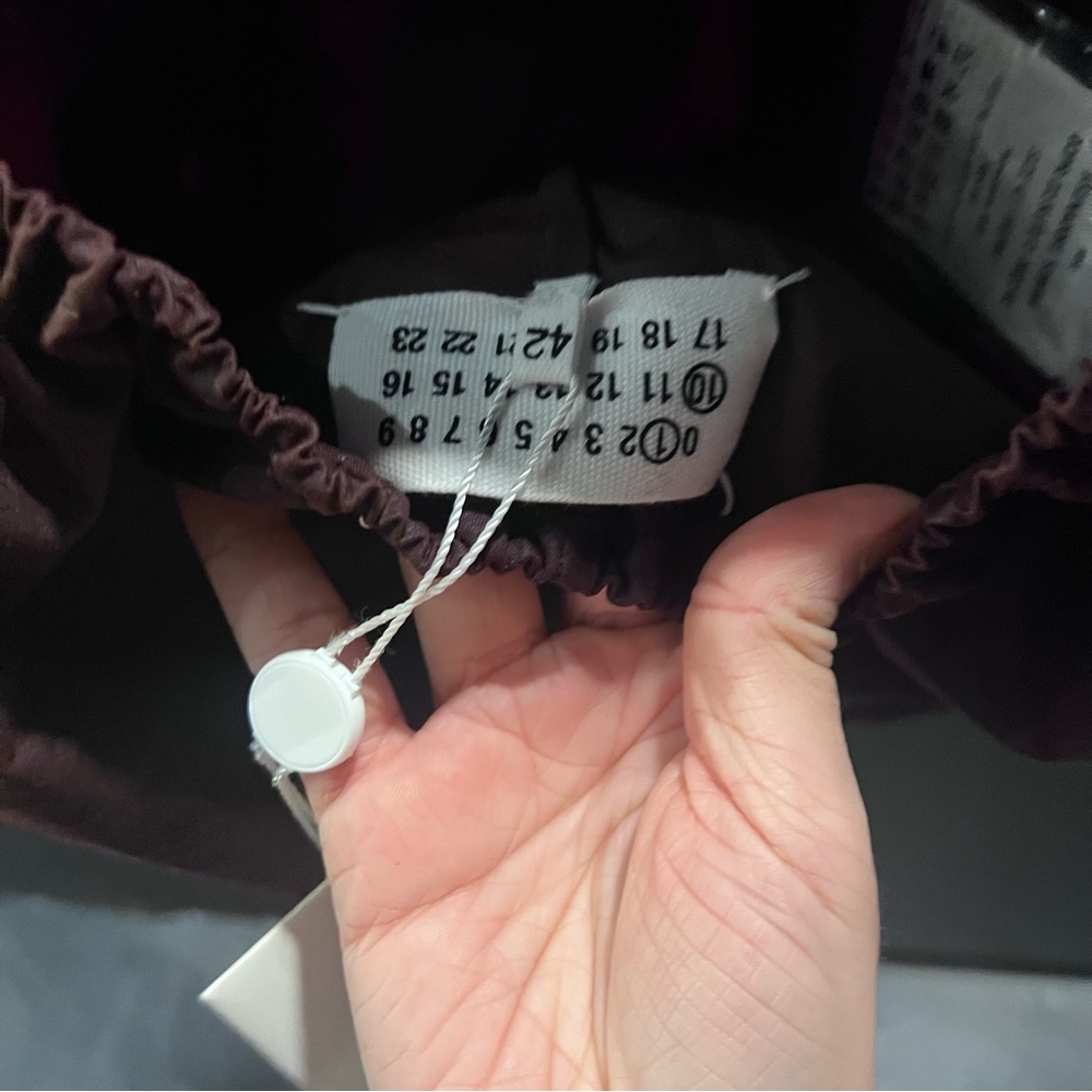 Maison Margiela Burgundy Waxed One Piece Strapless Bodysuit - Picture 11 of 14